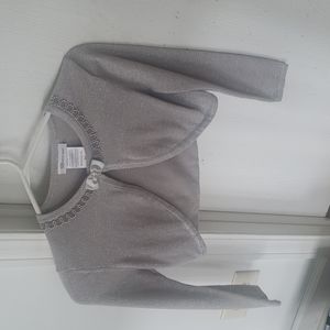 Girl s Bonnie Jean Silver Dress Sweater Size M
